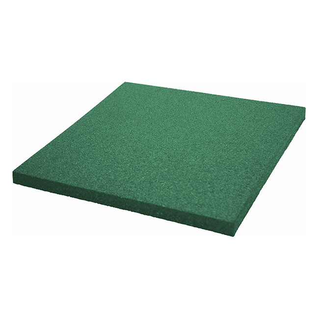 Резиновая плитка однослойная 45мм 500*500 Зелёный	