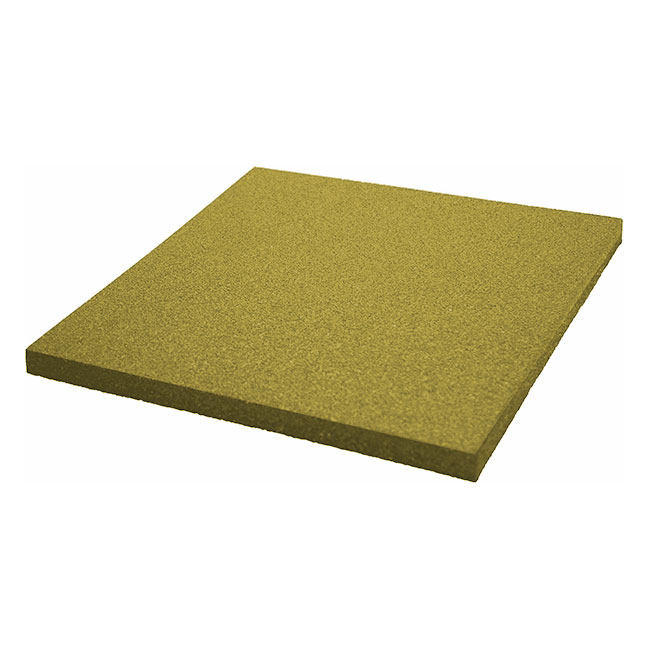 Резиновая плитка двухслойная 30мм 500*500 Жёлтый	