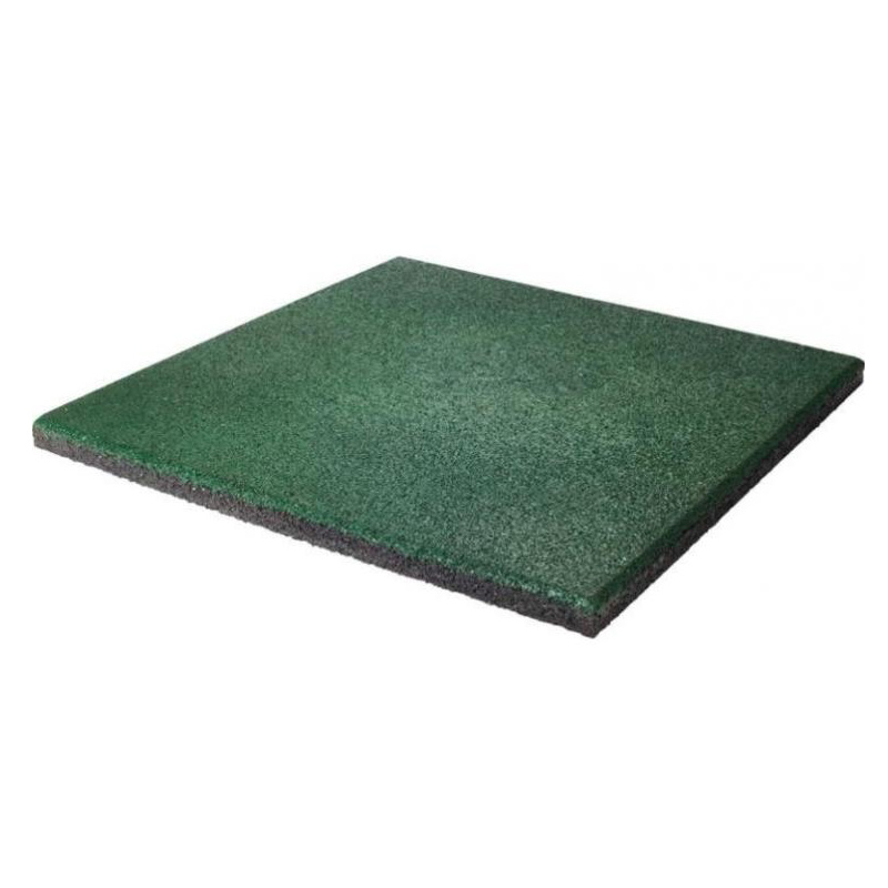 Резиновая плитка двухслойная 40мм 500*500 Зелёный	