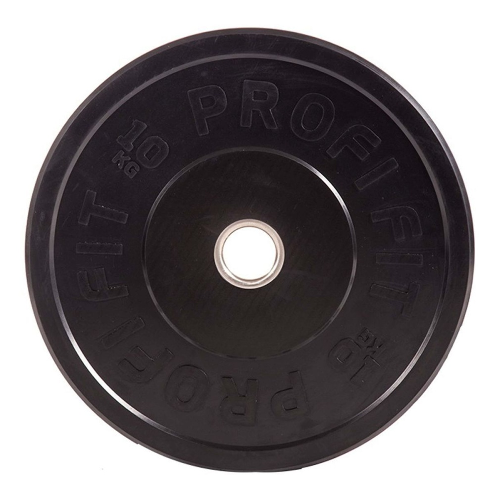 Диск для штанги каучуковый, черный D51 мм PROFI-FIT 10 кг